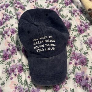 Embroidered Navy Blue Cap TAYLOR SWIFT